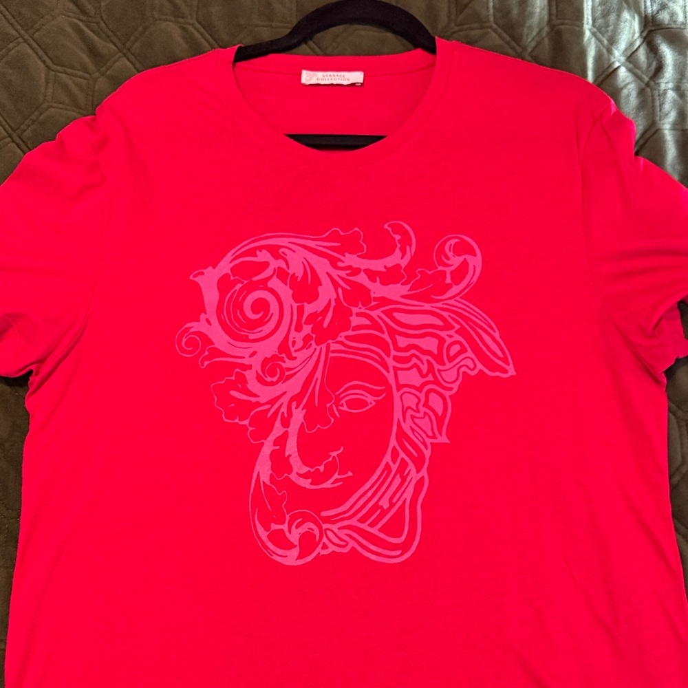 Versace Vibrant Red Graphic Tee